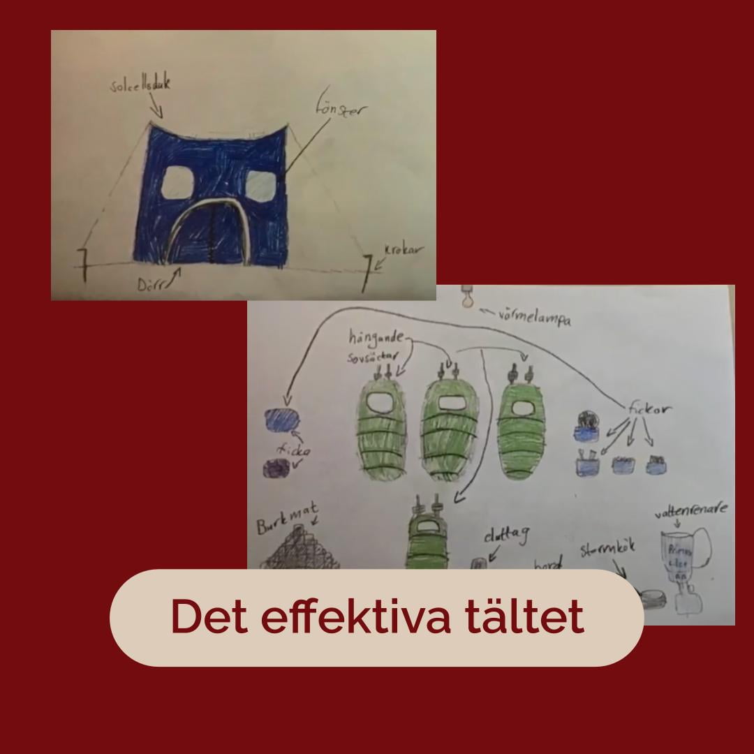 Vinnare i åk 4-6: Det effektiva tältet.