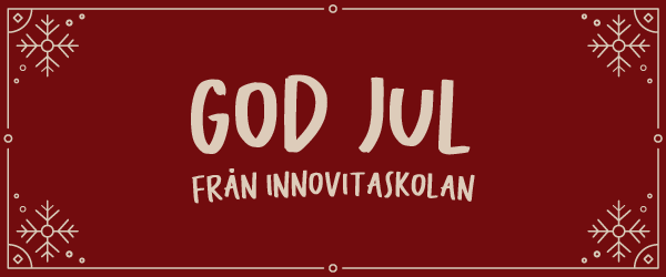 Bild med texten: God Jul från Innovitaskolan